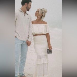 These Three Smocked Ruffle Set - Size Small